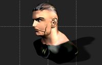Male Head 3D Game Character