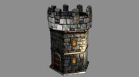 Battle Tower - Low Poly Game Asset