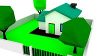 House Low Poly - Zone low Density Residential 03