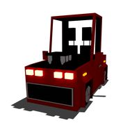 low polygon cartoon car