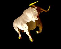 Bull with golden horns and hoofs