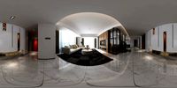 Panorama Nordic Style Family Living Room Restaurant 01