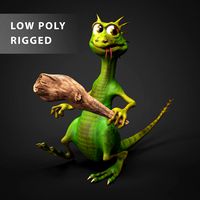 Cartoon Lizard - Rigged