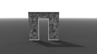 Very High Low Poly Pixel Door