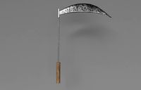 low poly medieval halfscythe