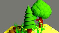 Low Poly Natural vegetation