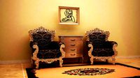 European style classic sofa with side cabinet