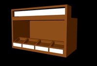 Stall/Shop with places for products
