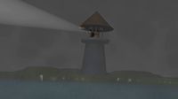 Broken Light house in a foggy night