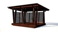 Wooden alcove