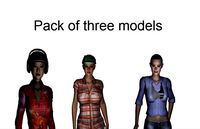 Pack of three models