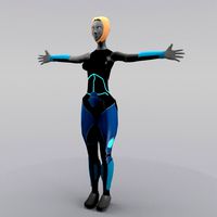Semi SciFi Female Character Lowpoly
