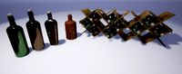 Bottle Set w/Bottle Rack