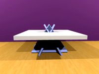 Triangular designed short table