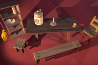 Tavern furniture and props LowPoly Pack