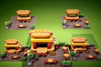 HotDog Building Level Up - 5 Levels