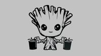 Groot 01 Wall Silhouette