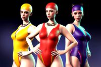 Swimwear Girl 3 (12) - Stylized Casual Beach Bikini Woman Realistic Character