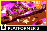 Platformer 3 Chocolate - Low Poly 3D Models Pack