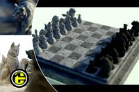 Chess with animal figures URP