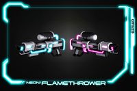 Neon Cyber Weapon Pack - Flamethrower