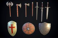Low Poly Stylized Medieval Weapon Pack