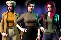 Street Wear Girls Pack - Streetwear Modern Realistic Stylized Woman Character