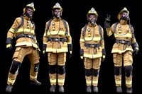 Collection 9 - Man/Woman Firefighter - Rigged