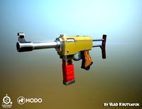 Stylized Cartoon Gun - Game Asset