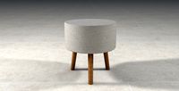 Wooden chair with cushion and fabric