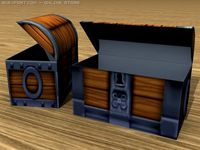 Empty Treasure Chest 3D Model