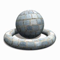 Grey Cobblestone Tile 3D Model