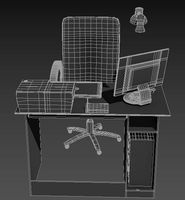 3D Desk and Computer
