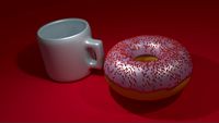 Donut and Coffee Mug