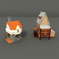 low poly house