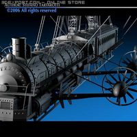 J. Verne flying train 3D Model