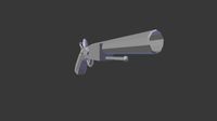 Silicon gun pistolet XV age LOW POLY pepacura craft Flintlock