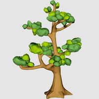 Low poly huge ash tree 3d model