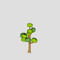 Low Poly Ash tree spring for free 3d model