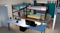 University Apartment Cute Interior Scene