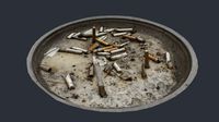 Cigarette Ash Tray Container