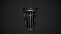Metal Trashbin - PBR Game Ready model