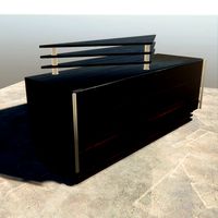 Modern Style Black Wooden TV Stand