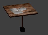 Wooden Table With NewsPapers