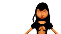 free low poly woman in dress 10