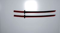 High and low poly blade model