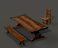 Medieval Table Furniture Set