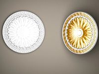 Plaster ceiling ornament, ceiling medallion