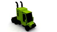 Vehicle low poly auto rastra Truck