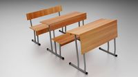 School bench and desk